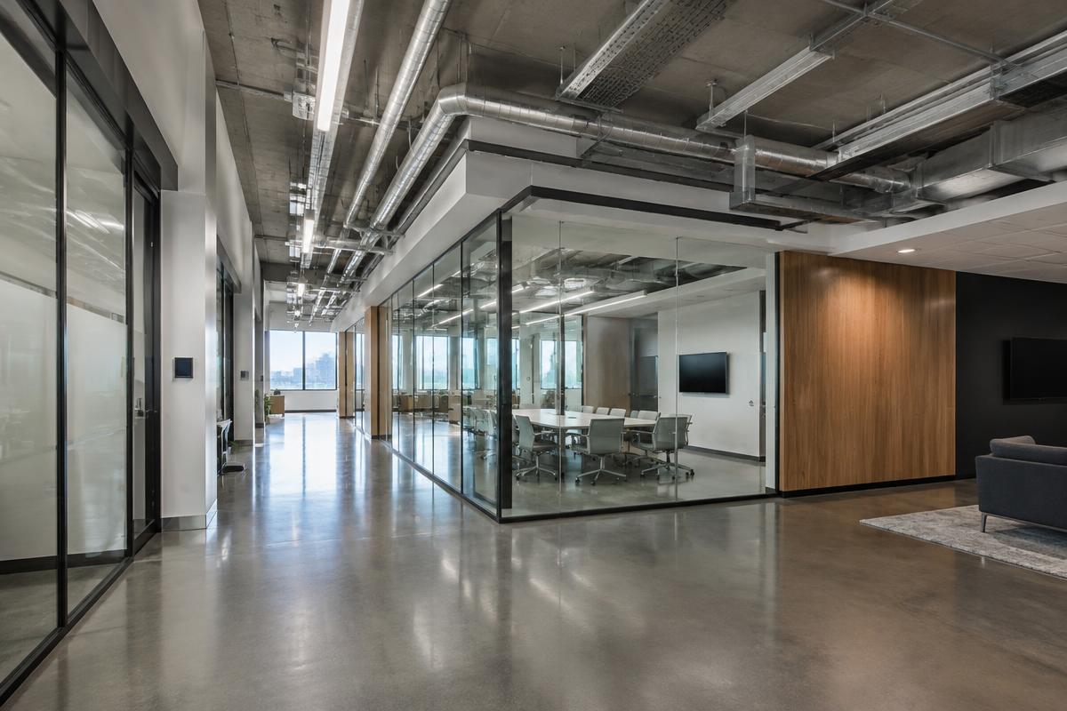 Modern commercial office interior after renovation